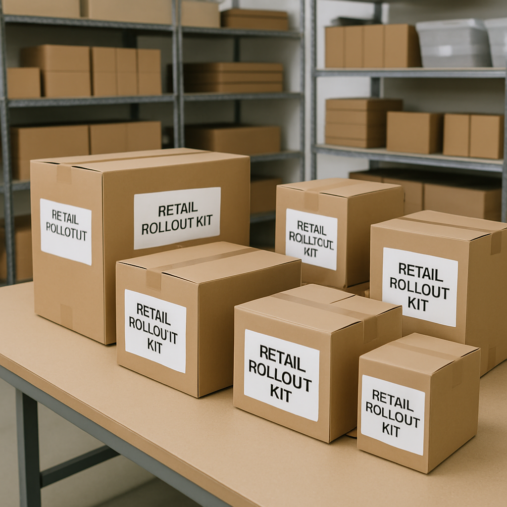 Store-labeled kits ready to ship
