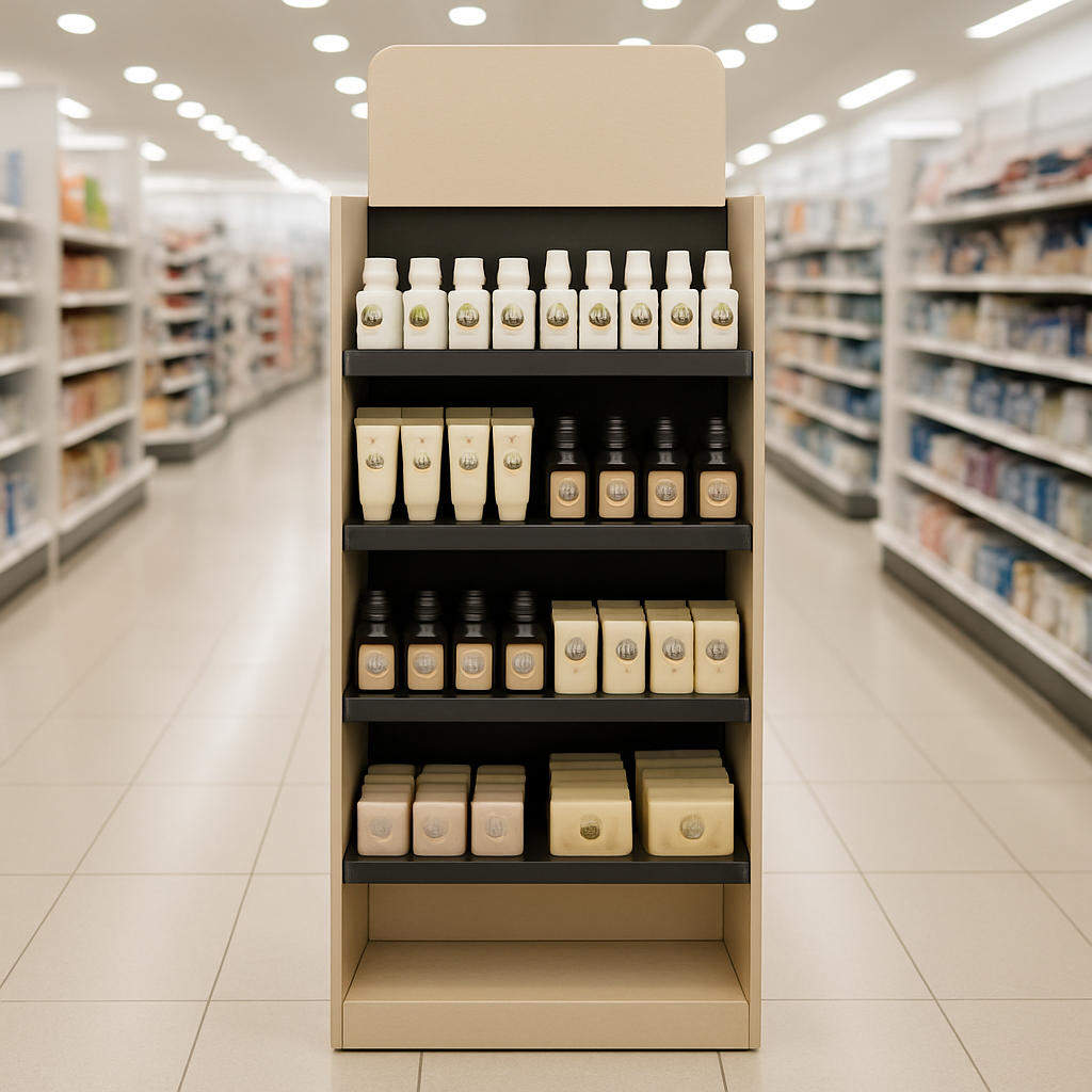 Point of purchase floor display in a store